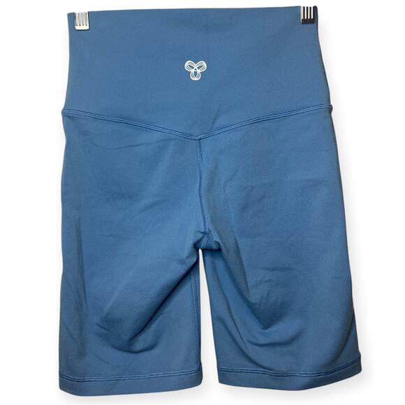 Aritzia Tna TnAction High Rise Blue Biker Shorts Activewear Workout Gym Sz Small - Picture 4 of 8